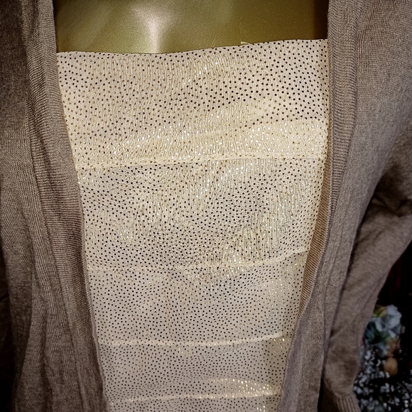 CJ Banks sweater with tiered attached tank - Picture 4 of 13